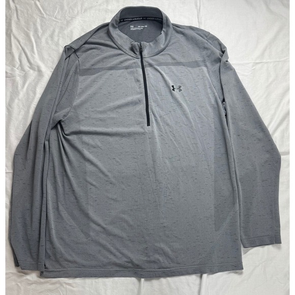 Under Armour Other - Under Armour Men 3XL Quarter Zip Long Sleeve Fitted Pullover Gray Athletic Shirt
